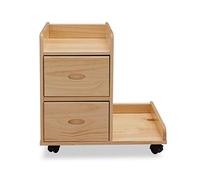 Support pour CPU Bois CPU Bureau de bureau CPU Chassis d'hôte Stand Rolling Stand Rack de stockage amovible CPU Chariot de bois avec tiroirs et 4 roues de roulettes Support Boîtier d'Ordinateur