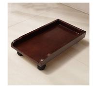 Support pour CPU En bois CPU Stand de plancher de cas CPU Stand Panier Mobile CPU Support de tour hôte de bureau de support avec 4 roues de roulette et lunette de protection Support Boîtier d'Ordinate