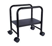 Support pour CPU Porte-tours de bureau de support de processeur mobile avec 4 roues de roulette réglable en métal PC PORT PORT PANIER CPU STATEUR DE ROULAGE EN ACIER, NOIR Support Boîtier d'Ordinateur