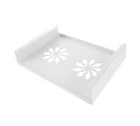 Support pour Cuisinière à Gaz Blanc en Acier au Carbone, Base Stable | Couverture Protectrice Résistante au Feu, Style Moderne et Épuré, pour Rangement de Casserole et Poêle