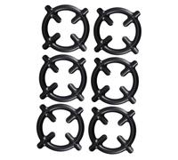 Support pour Cuisinière à Gaz en Fer, Lot de 6, pour Petites Casseroles | Équilibre les Petites Marmites, Couvre Mieux la Flamme des Fonds Étroits, Noir, Café et Restaurant