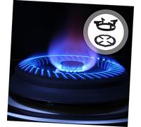 Support pour Cuisinière à Gaz en Fer Noir, Lot de 2, Rond | Résistant à Chaleur Froid, Surface Lisse sans Bavures, Ne Se Déforme Pas Facilement