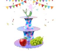 Support pour cupcake à thème de la, support pour cupcake d'anniversaire, 3 couches Miel pour aliments pour aliments, Porte d'affichage de collation de Noël en papier pour les vacances