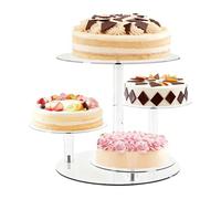 Support pour cupcake - Support de présentation de dessert en acrylique, présentoir spacieux pour cupcakes, design transparent avec bords lisses, accessoire décoratif pour les fêtes | Support