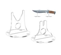 Support pour cutter - Support pour présentoir en acrylique de 2 pièces, organisateur antidérapant, plateau transparent | Home Vanity cuisine, table, bureau, salle de fête, collection Display Storage
