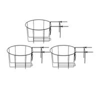 Support pour de balcon, panier réglable en 3 pièces, s'adapte aux poteaux métalliques de 3 à 5,5 pouces, pour pots de fleurs, clôture, pour jardin, maison, patio, terrasse, intérieur et extéri