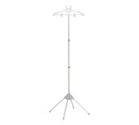 Support pour défroisseur à vapeur - Cintre réglable de 160 cm, cadre en d'aluminium avec pince rotative | Support vapeur pour robes de mariée, pantalons, manteaux, linge