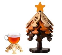 Support pour dessous de plat en bois - Support pour assiettes chaudes en bois naturel, protecteur de plan de travail | Étagère d'affichage d'arbre créatif, taille compacte de 350 g, accessoire de