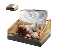 Support pour disques - Grand format, présentoir moderne | Présentoir à Disques pour LP Livres Jouets Bureau - Support décoratif pour albums vinyles, pour 33 tours, livre, maison, chambre, salon, appar