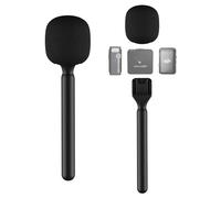 Support pour DJI Mic 3/Mini/1/2/Rode Wireless GO II/Micro Insta360 X5 Air Handle Rig Poignée Wireless Interview Lavalier Microphone sans Fil Adaptateur Handheld Griffe pour Hollyland Lark M1/Synco G1