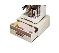 Support pour dosettes et machine à café gris givré - Organiseur de bureau pour sachets de thé - Base surélevée pour positionnement sur étagère - Parfait pour la maison et le bureau