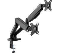 Support pour double écran de PC - 17 à 32 pouces - Bras articulé - Rotation 360°
