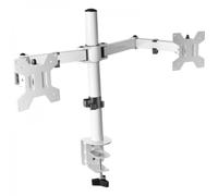 Support pour double écran Mars Gaming MARM2 - Bras articulés - Gestion des câbles - Réglage de la hauteur - Structure robuste - Rotation 360º - Couleur blanche