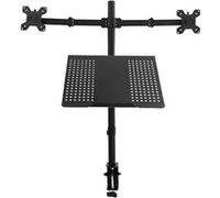 Support pour double écran + ordinateur portable 13"/27" articulé noir de 1Life
