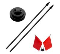 Support Pour Drapeau Bureau Double Hampe Compacte Et Stable | Support Hampe Socle Base Fixation Pour Bureau Salle onférence Réception École Bibliothèque Musée