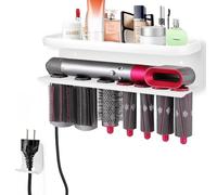 Support pour Dyson Airwrap, 2 en 1, pour Dyson Airwrap, bigoudis bouclés, sèche-cheveux, pour la maison, la salle de bain (blanc)