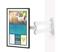 Support pour Echo Show 15, support de montage mural réglable avec bras d'extension robuste de 38,1 cm, pivotant et pivotant pour Alexa Echo Show 15, peut supporter jusqu'à 15 kg, blanc par WALI