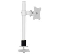 Support pour écran, Bras de Support réglable en Hauteur pour écran Plat ou incurvé jusqu'à 27 Pouces, Compatible VESA 75x75 et 100x100 mm(White,H40CM)