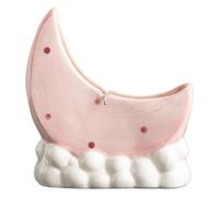 Support pour Encens en - Adorable Design Forme De Lune en Céramique Grande Capacité - Brûleur d'encens en en céramique,pour Bureau Et Dortoir Salle Méditation Studio Yoga