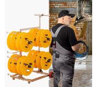 Support pour Enrouleur de câble Robuste - Arbre réglable et Boucles de câble pour Une Gestion Efficace des câbles dans Les ateliers, Les usines et Les Chantiers de Construction - Conception