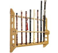 Support pour épée, Porte-Katana Mural, râtelier pour épées, présentoir Mural en Bois à 3-9 Niveaux pour Armes, Support Vertical pour épée, Porte-Canne à pêche (Couleur Bois 8)