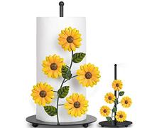Support pour essuie-Tout Tournesol - Décoration et Accessoires de Cuisine - Jaune - Style Rustique - Joli Ensemble de décoration de Cuisine - Cadeau Unique