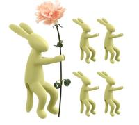 Support pour et Fleurs en Vase Thème Lapin Antidérapant 5 Pièces