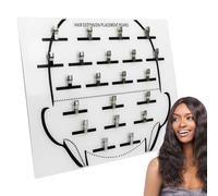 Support pour extensions de cheveux - Planche séparatrice de cheveux en acrylique avec crochets de suspension - Planche de coiffage robuste pour perruques, postiches et extensions - Gain de temps pour