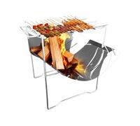 Support Pour Feu De Camp, Accessoires de Camping Portables en Acier Inoxydable, Support de Feu de Camp pour Camping, Pour Pique Nique Randonnée Pêche Plage Voyages Jardin Maison Arrière