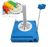Support pour fil - Construction en légère, base robuste antidérapante, portable pour crochet et tricot, conçu avec mécanisme de rotation régulier sur le dessus, bleu, Reportez-vous à la description