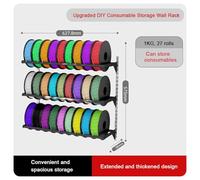 Support Pour Filament D'imprimante 3D, Support De Rangement Mural Pour Filament, Présentoir Et Support De Rangement Multifonctionnel Pour Organiser Et Stocker Les Filaments (noir)