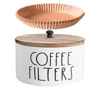 Support pour Filtre à Café | Décor de Bar Rustique en Bois avec Couvercle - Boîte de Stockage pour Filtres à Café - pour la Préparation du, le Versement, la Méthode