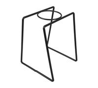 Support pour Filtre à Café Manuel Réutilisable, Stable, en Métal Noir | Trou Rond de 7mm, Style Rustique Minimaliste, pour Thé, Carafe Verseuse et Service Professionnel