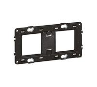 Support pour fixation à vis Batibox montage horiz/vert pour 2 postes - 4/5 modules