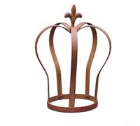Support pour fleur en Fer Rustique Couronne 30cm pour déco Jardin | Design couronne artistique, finition rustique, pour idéal allées et massifs, hauteur 30cm, fer durable