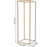 Support pour fleurs de mariage, construction métallique robuste, finition dorée élégante, M, or