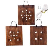 Support pour fougère staghorn - Kit complet avec 3 tailles, jardinière murale en bois carbonisé pour fougères staghorn, comprend du matériel de suspension pour des cadres de plantes intérieurs e