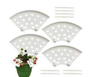 Support pour fraises de jardin | Structure de culture pour fraises, protection avec structure de 4 unités pour fleurs de jardin, pots et patio