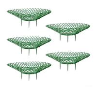 Support pour fraises, support à fruits de jardin avec 3 pieds robustes, plateau incliné pour la pourriture des fruits, support pour tomates, poivrons et baies, aide au jardinage en plein air (vert, S