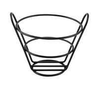 Support pour frites - Porte-couverts en acier inoxydable | Panier à friture robuste en forme de cône | Support de service pour apéritif | Porte-frites de poisson | Cônes d'apéritif de table