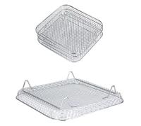 Support pour friteuse à air empilable, séchoir à tapis en acier inoxydable à trois étages pour friteuse à air de cuisine (Fdito9cku68gv1-06)