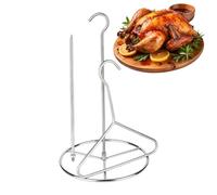 Support Pour Friteuse À Dinde - Brochette Verticale Pour Poulet En Acier Inoxydable | Ensemble De Support De Friture Avec Crochet De Levage,Pour Thanksgiving Repas Extérieur Camping Famille