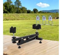 Support pour fusil avec support et pieds réglables, pour stand de tir, studios d'armes à feu et exercices de tir sur le terrain, 60 x 31 x 35 cm