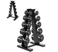 Support pour haltères, A-Frame Dumbbell Weight Rack, Support pour barre de musculation 34 x 32 x 65 cm, peu encombrant, 5 niveaux, capacité de charge 100 kg, support pour haltères pour le studio de