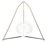 Support pour hamac à Trois Pieds Polyvalent et Robuste pour Usage intérieur et extérieur, avec Conception Triangulaire réglable en Hauteur, capacité de 150 kg, Assemblage Facile, Support Seul - Marron