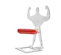 Support Pour Hot-dog, Conception Résistante À La Chaleur, 18x11,3x0,1 Cm, Support Pour Hot-dog Muscle Man, SupportÀ Saucisses Amusant, Portable En Acier Inoxydable, Pour Les Voyages En Camping, Les F