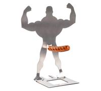 Support pour hot-dog, design accrocheur, 18 x 11,3 x 0,1 cm, grille à saucisses, outil de cuisine drôle, maintien stable, idéal pour le camping, la cour, les voyages