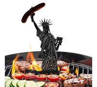 Support pour hot-dog pour barbecue en fer | Plateau multifonction pour brochettes de viande pour barbecue | Accessoire de rôtissage pour fête et camping