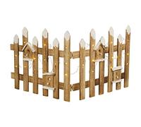 Support pour jupe de sapin de Noël rustique en bois avec 30 lumières LED (marron, 1)