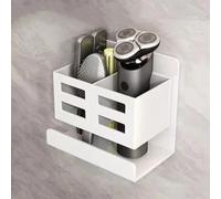 Support pour lavabo Baignoire Blanc Récipient Rangement Savon Dentifrice Shampooing Peigne Trimmer Rangement Salle de bain Organisateur facile à monter